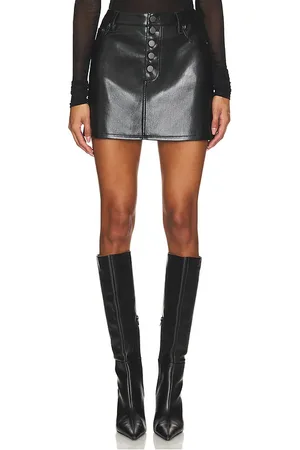 ALICE+OLIVIA Joss Leather Mini Skirt in . - size 0 (also in 6)
