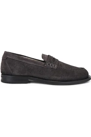 AllSaints Harmon Suede Loafer in Charcoal. - size 10 (also in 7)