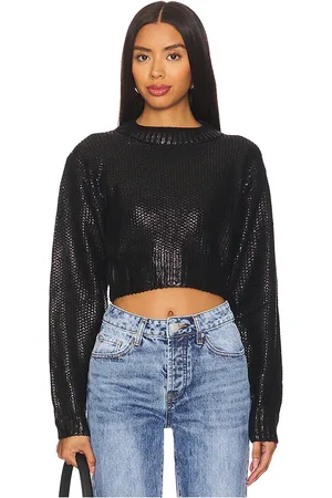 superdown Elaine Metallic Sweater in Black. - size L (also in M, S, XS)