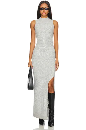 Amanda Uprichard Isla Dress in Grey. - size L (also in M, S, XL, XS)