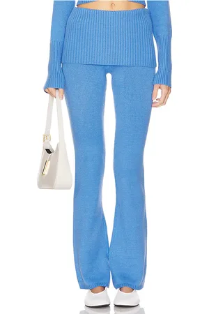 Frankies Bikinis Aimee Cloud Knit Pant in Blue. - size L (also in M, S)