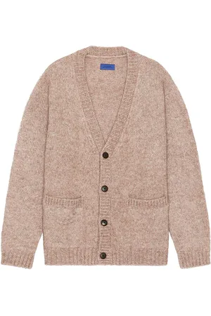 Saturdays NYC Michael Shaggy Wool Cardigan in Brown. - size L (also in S)