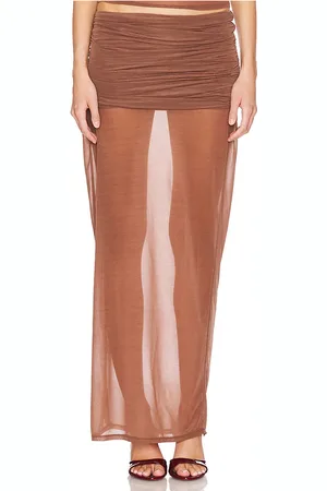 Lovers And Friends Bella Maxi Skirt in Tan. - size L (also in M, XL, XS, XXS)