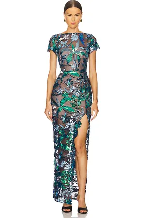 Bronx and Banco Zinna Embroidered Gown in Black. - size S (also in XS)