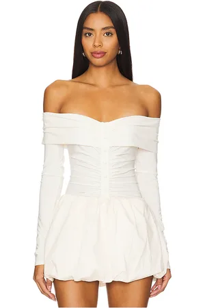 The Line By K Lunar Bodysuit in Cream. - size L (also in M, S, XL, XS)