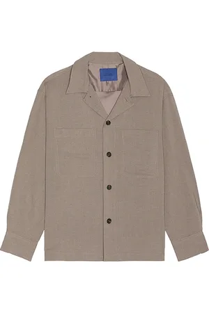 Saturdays NYC Driessen Wool Gabardine Overshirt in . - size M (also in S, XL/1X)