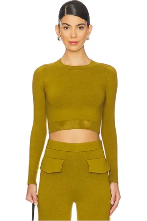 JoosTricot Long Sleeve Crop Top in Mustard. - size S (also in XS)