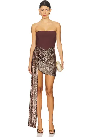 Nookie Monet Mini Dress in Metallic Copper. - size M (also in S, XL)