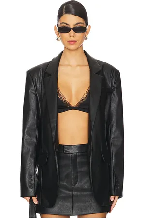 NONchalant Label Farrell Faux Leather Blazer in . - size L (also in S, XL)