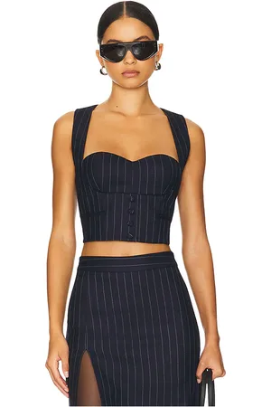 Retrofete Monet Waistcoat in Navy. - size L (also in M, S, XL, XS)