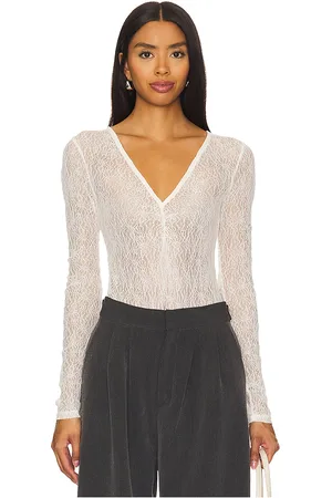 Gestuz Laila Bodysuit in Ivory. - size L (also in M, S, XS)