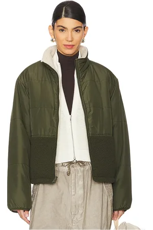 Graham & Spencer Tasha Reversible Puffer Sherpa Jacket in Green. - size M (also in XL)