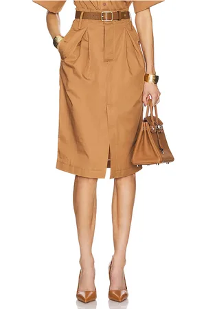 Helsa Paperbag Skirt in Tan. - size M (also in S, XL, XS, XXS)