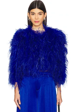 ALICE+OLIVIA Kidman Feather Jacket in . - size L (also in M, XS)