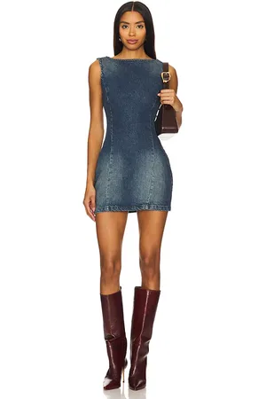 EB DENIM Nico Dress in Denim-Medium. - size M (also in L, S, XL, XS)