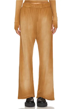 Michael Lauren Mabel Wide Leg Pant W/ Side Pocket Pant in Brown. - size L (also in M, S, XL, XS)