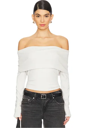 LBLC The Label Josie Top in Grey. - size L (also in M, S, XS)