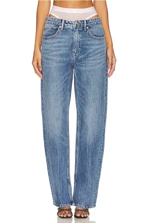 Alexander Wang Slit Hem Jean Prestyle Hotfix Mesh Undie in Denim-Medium. - size 27 (also in 30)