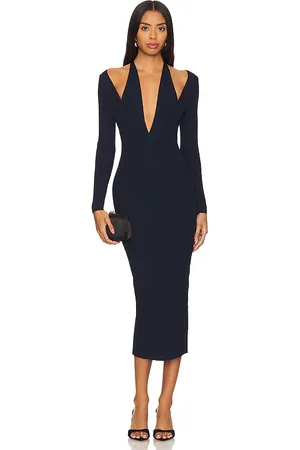 Retrofete Odelia Dress in Navy. - size L (also in M, S, XL, XS)