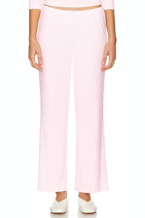 Donni. X REVOLVE The Baby Rib Scallop Pant in Pink. - size L (also in M)
