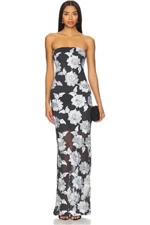 ROTATE Flower Mesh Tube Dress in Grey. - size 34 (also in 38)