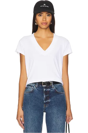LA Made Suri Deep V Cap Sleeve Tee in . - size XL (also in XXL)