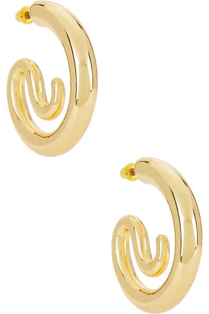8 Other Reasons Spiral Statement Earring in Metallic .