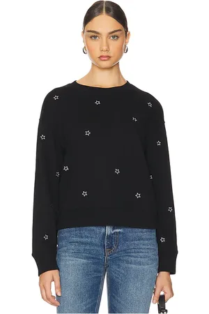 Rails Ramona Sweatshirt in Black Silver Star Embroidery in Black. - size XS (also in XXS)