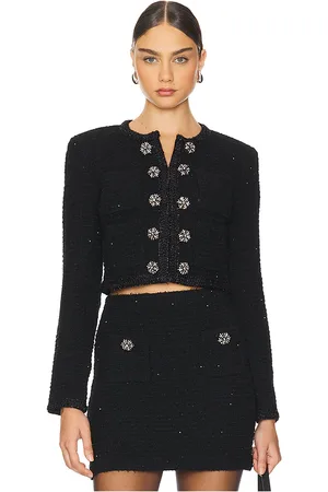 Self-Portrait Textured Knit Jacket in . - size L (also in M, S)
