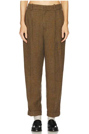 Ralph Lauren Cropped Flat Front Pants in Brown. - size 0 (also in 10, 12, 8)