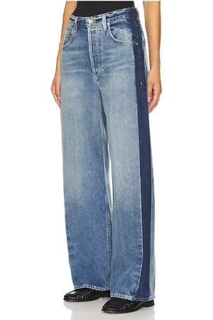 Citizens of Humanity Ayla Baggy With Tuxedo Stripe in Denim-Medium. - size 27 (also in 31)