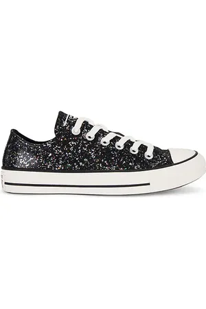 Converse Chuck Taylor All Star Glitter Sneaker in Black. - size 5 (also in 5.5, 6.5, 7, 7.5)