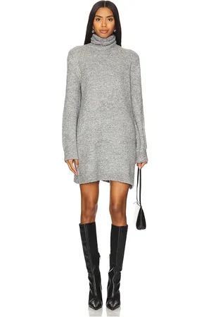 Steve Madden Abbie Sweater Dress in Grey. - size L (also in M, S, XL, XS)