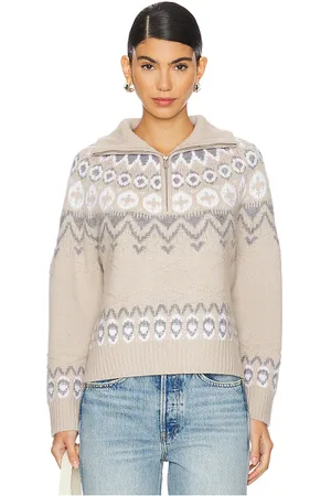 Simkhai Eliah Half Zip Pullover in Tan. - size M (also in S)