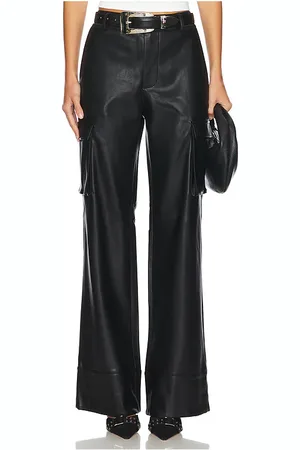 SER.O.YA Fifer Vegan Leather Low Rise Cargo Pant in . - size L (also in XL, XS)