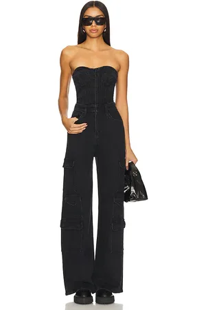 Hudson Bustier Cargo Jumpsuit in Black. - size 24 (also in 26)