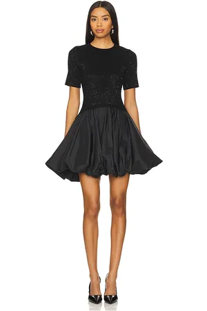 Simkhai Kenz Short Sleeve Knit Combo Ruffle Mini Dress in . - size M (also in S, XS)