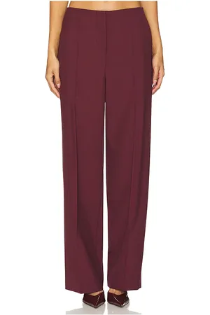 FAITHFULL THE BRAND Emilie Trouser in Burgundy. - size M (also in S, XS)