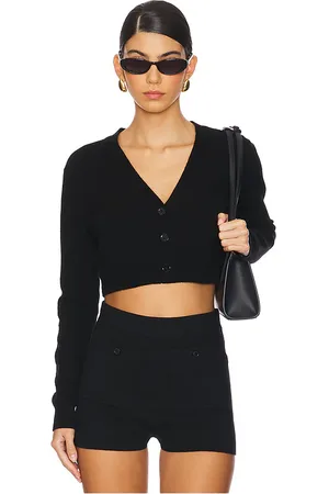 ENZA COSTA Cashmere Cropped V-Neck Cardigan in . - size L (also in XL)