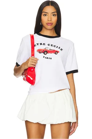 Être Cécile Alpha Spider Ringer Tshirt in White. - size M (also in S)