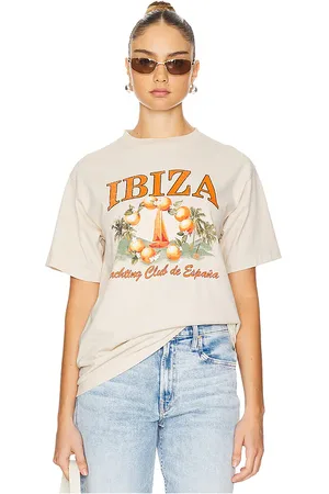 SIXTHREESEVEN Ibiza Heavyweight Tee in Cream. - size L (also in M, S, XL/1X)