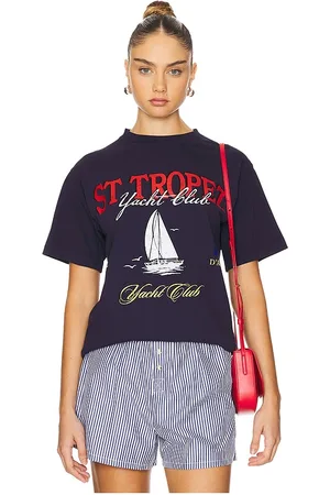 SIXTHREESEVEN St. Tropez Yacht Heavyweight Tee in Blue. - size L (also in M, XL/1X)