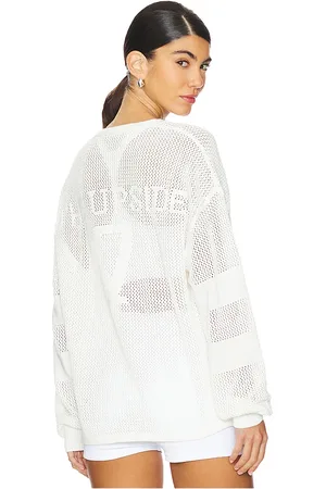 The Upside Fenway Sebastian Knit Crew Sweatshirt in White. - size S (also in XS)