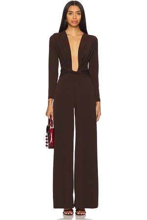 Leslie Amon Amanda Maxi Jumpsuit in Chocolate. - size L (also in M, S)