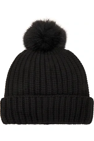 Adrienne Landau The Pom Hat in Black.
