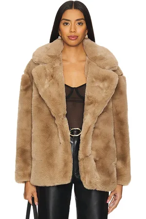 BLANK NYC Faux Fur Coat in Brown. - size M (also in S)