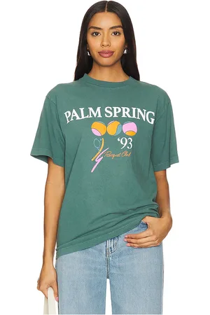 SIXTHREESEVEN Palm Springs Heavyweight Tee in Green. - size L (also in S, XL/1X)