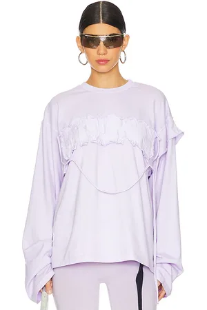 OTTOLINGER Deconstructed Oversized Tee in Lavender. - size M (also in XL)