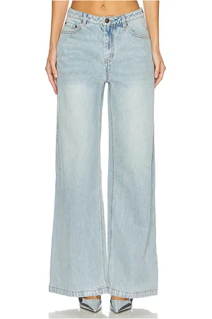 Marrknull Hollow Out Wide Leg in Denim-Light. - size L (also in M, S)