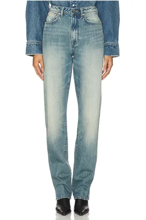 GRLFRND Sara Super High-rise Straight in Denim-Medium. - size 24 (also in 25, 26, 27, 28, 29, 30, 31, 32)